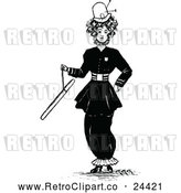 Vector Clip Art of Retro Police Woman by Prawny Vintage