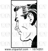 Vector Clip Art of Retro Pop Art Guy with a Speech Balloon 1 by Brushingup