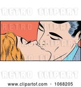 Vector Clip Art of Retro Pop Art Styled Couple Kissing by Brushingup
