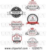 Vector Clip Art of Retro Premium Quality Guarantee Labels by Vector Tradition SM