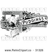 Vector Clip Art of Retro Puddings Recipe Book Design by Prawny Vintage