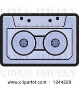 Vector Clip Art of Retro Purple Cassette Tape by Lal Perera