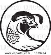 Vector Clip Art of Retro Quail Bird in a Circle by Patrimonio