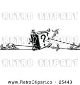 Vector Clip Art of Retro Question Box and Fairies by Prawny Vintage