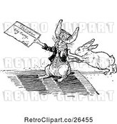 Vector Clip Art of Retro Rabbit Delivering a Message by Prawny Vintage