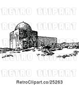 Vector Clip Art of Retro Rachels Tomb near Bethlehem by Prawny Vintage