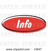 Vector Clip Art of Retro Red Info Internet Website Button by Andy Nortnik