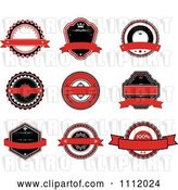 Vector Clip Art of Retro Red Labels by Vector Tradition SM