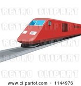Vector Clip Art of Retro Red Train 2 by Patrimonio
