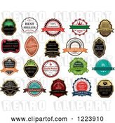 Vector Clip Art of Retro Retail Quality Labels with Sample Text 5 by Vector Tradition SM