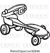 Vector Clip Art of Retro Roller Skate by Picsburg