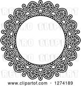 Vector Clip Art of Retro Round Lace Frame Design 10 by Vector Tradition SM