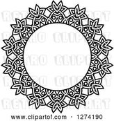 Vector Clip Art of Retro Round Lace Frame Design 11 by Vector Tradition SM