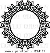 Vector Clip Art of Retro Round Lace Frame Design 16 by Vector Tradition SM