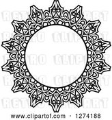 Vector Clip Art of Retro Round Lace Frame Design 9 by Vector Tradition SM
