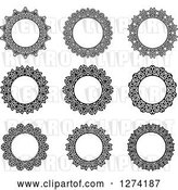 Vector Clip Art of Retro Round Lace Frame Designs 2 by Vector Tradition SM