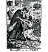 Vector Clip Art of Retro Scene of the Prodigal Son Returns, Parable of Jesus by Prawny Vintage
