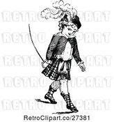 Vector Clip Art of Retro Scottish Boy by Prawny Vintage