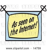 Vector Clip Art of Retro Screen Reading "As Seen on the Internet!" by Andy Nortnik