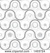 Vector Clip Art of Retro Seamless Grayscale Pattern Background of Circles by Dero