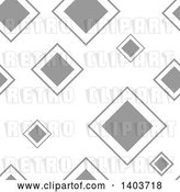 Vector Clip Art of Retro Seamless Grayscale Pattern Background of Diamonds by Dero