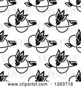 Vector Clip Art of Retro Seamless Pattern Background of Tan Floral by Vector Tradition SM