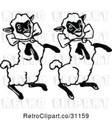 Vector Clip Art of Retro Sheep by Prawny Vintage