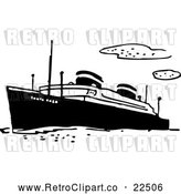 Vector Clip Art of Retro Ship 2 by BestVector