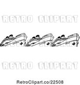Vector Clip Art of Retro Ship Border by BestVector