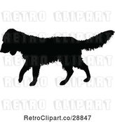 Vector Clip Art of Retro Silhouetted Dog 2 by Prawny Vintage