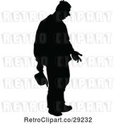 Vector Clip Art of Retro Silhouetted Guy 1 by Prawny Vintage