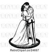 Vector Clip Art of Retro Sketched Couple Dancing by Prawny Vintage
