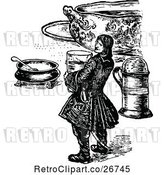 Vector Clip Art of Retro Small Guy and Food by Prawny Vintage