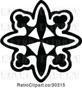 Vector Clip Art of Retro Snowflake Design 2 by Prawny Vintage