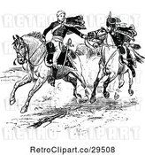 Vector Clip Art of Retro Soldiers on Horseback by Prawny Vintage