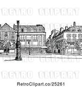 Vector Clip Art of Retro Street and Buildings by Prawny Vintage