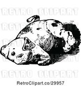 Vector Clip Art of Retro Stuffed Dog by Prawny Vintage