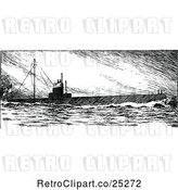 Vector Clip Art of Retro Submarine by Prawny Vintage