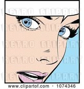 Vector Clip Art of Retro Surprised Pop Art Lady and Word Balloon by Brushingup