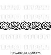 Vector Clip Art of Retro Swirl Border 2 by Prawny Vintage