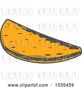 Vector Clip Art of Retro Taco Shell, in Style by Vector Tradition SM