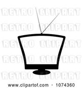 Vector Clip Art of Retro Television with a Blank Screen by Michaeltravers