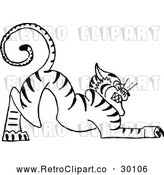 Vector Clip Art of Retro Tiger by Prawny Vintage