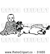 Vector Clip Art of Retro Toy Dolls by Prawny Vintage