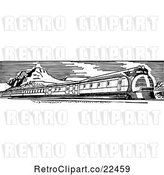 Vector Clip Art of Retro Train 4 by BestVector