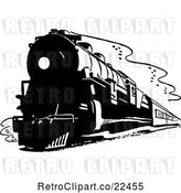 Vector Clip Art of Retro Train by BestVector