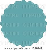 Vector Clip Art of Retro Turquoise Label by KJ Pargeter