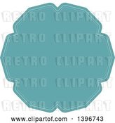 Vector Clip Art of Retro Turquoise Label by KJ Pargeter
