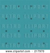 Vector Clip Art of Retro Turquoise Square Pattern Background by KJ Pargeter