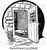 Vector Clip Art of Retro Vacant Prison Cell by Prawny Vintage